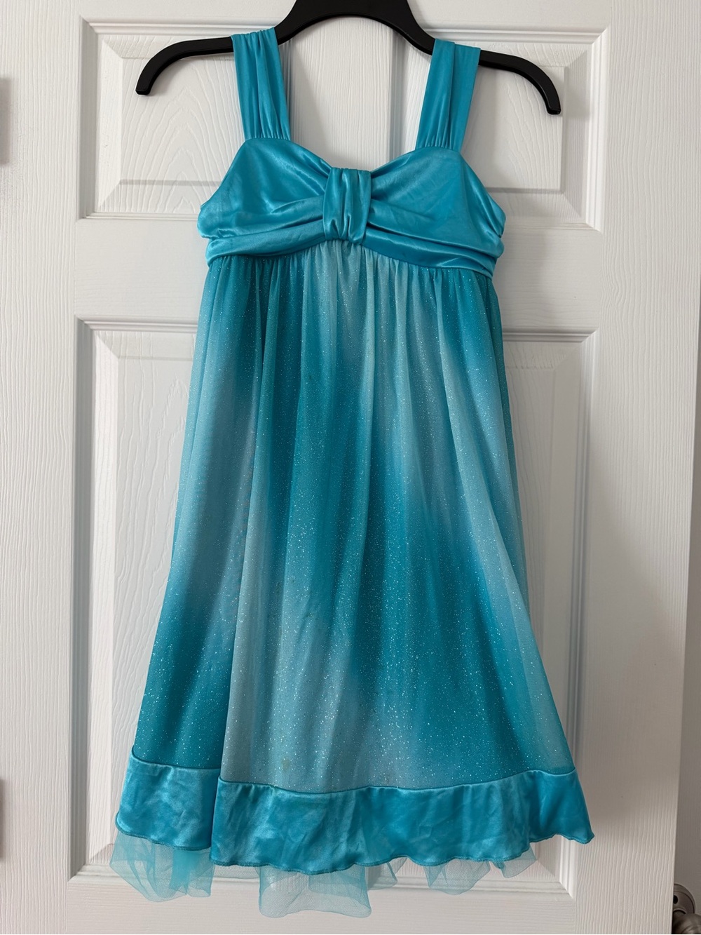 My Michelle Shimmery Turquoise Ombre Party Dress
